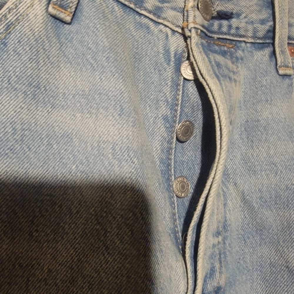 Levi's Premium 501 Jeans Men’s 34x30 Hippie Love Peace Groovy Flowers - Picture 5 of 9